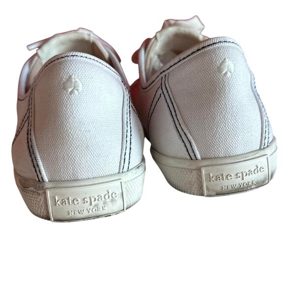 Kate Spade Shoes Womens Size 6.5 White Classic Sailor Chic Preppy Timeless - Picture 4 of 5